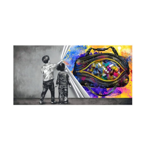 Children's Graffiti Wall Art Canvas Abstract