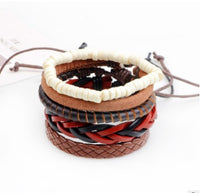 Thumbnail for Leather Bracelet Men Multilayer Bead Bracelet Punk Wrap Bracelets for Women Vintage punk Men Jewelry