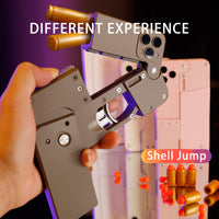 Thumbnail for Folding Pistol Bullet Automatic Shell Throwing Toy Creative Soft Bullet Toy Mobile Phone Appearance Gun Outdoor Interactive Kid Gift