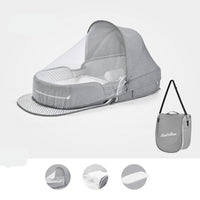 Thumbnail for Baby Crib Multifunctional Folding Newborn Nest Toddler Bed Portable Sun Protection Mosquito Net Infant Camping Bed Travel Cot