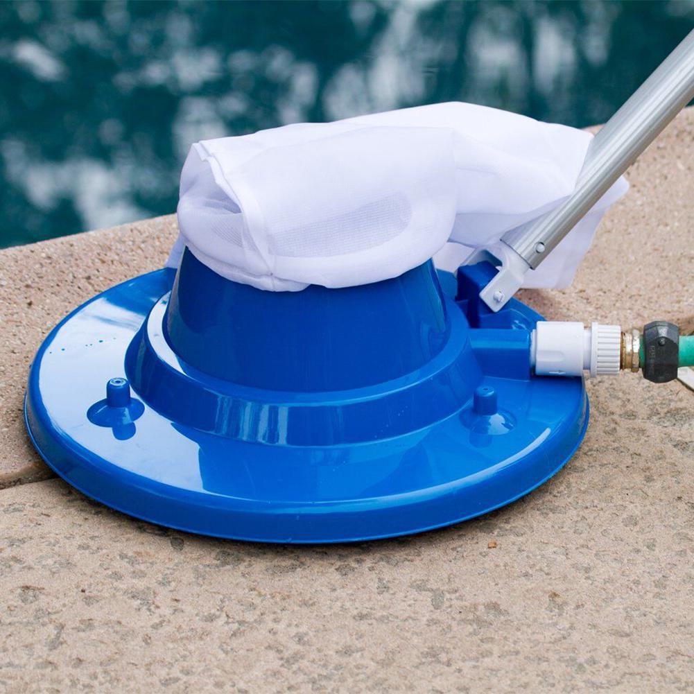 Swimming Pool Suction Head Collecting And Cleaning Leaves At The Bottom Of The Pool