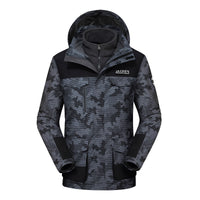 Thumbnail for Winter Men Ski Jacket Waterproof Windproof Breathable Warm Softshell Long Sleeved Coat