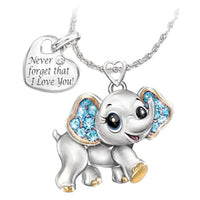 Thumbnail for Women Necklace Blue Cute Elephant Necklace Fashion Cartoon Animal Necklaces For Kids Necklaces Jewelry Gifts