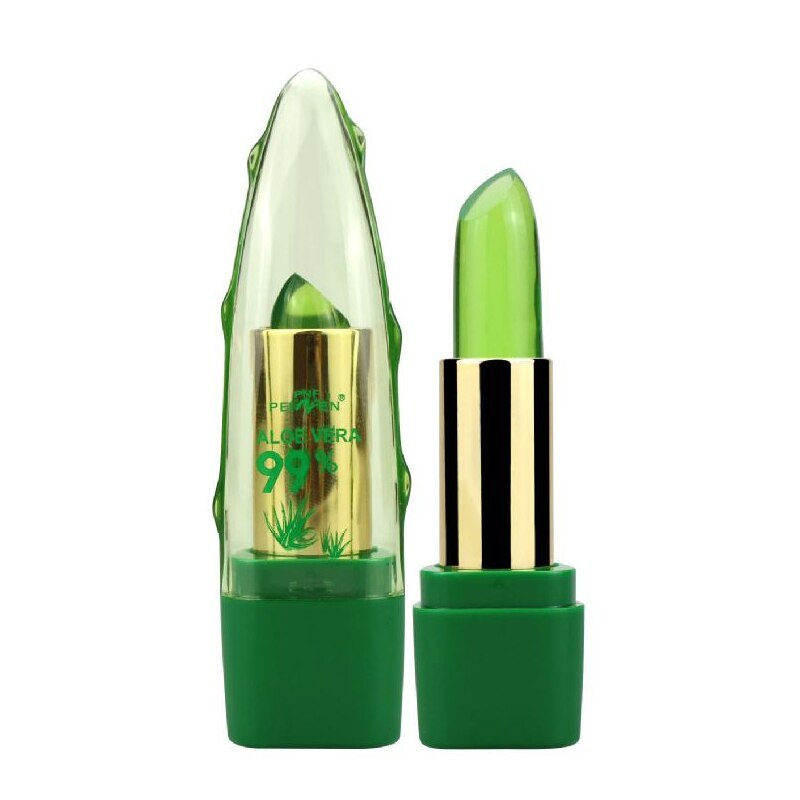 Aloe Vera Gel Color Changing Lipstick Gloss Moisturizer Anti-drying Desalination Fine-grain Lip Blam Care