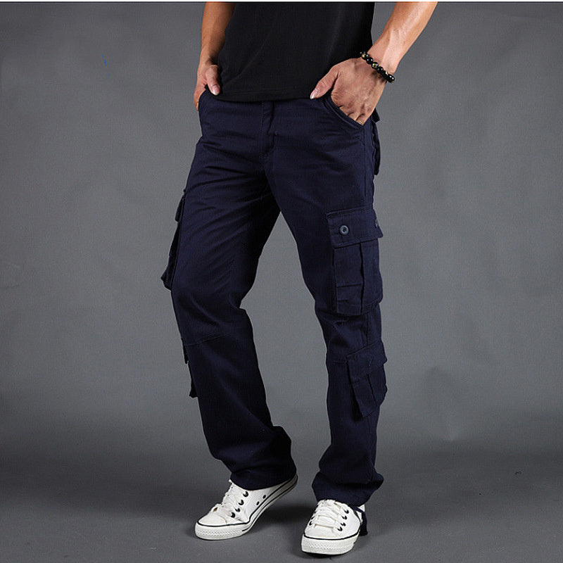 Outdoor Overalls Men's Loose Large Size Multi Pocket Trousers