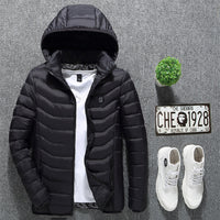 Thumbnail for New Heated Jacket Coat USB Electric Jacket Cotton Coat Heater Thermal Clothing Heating Vest Men's Clothes Winter