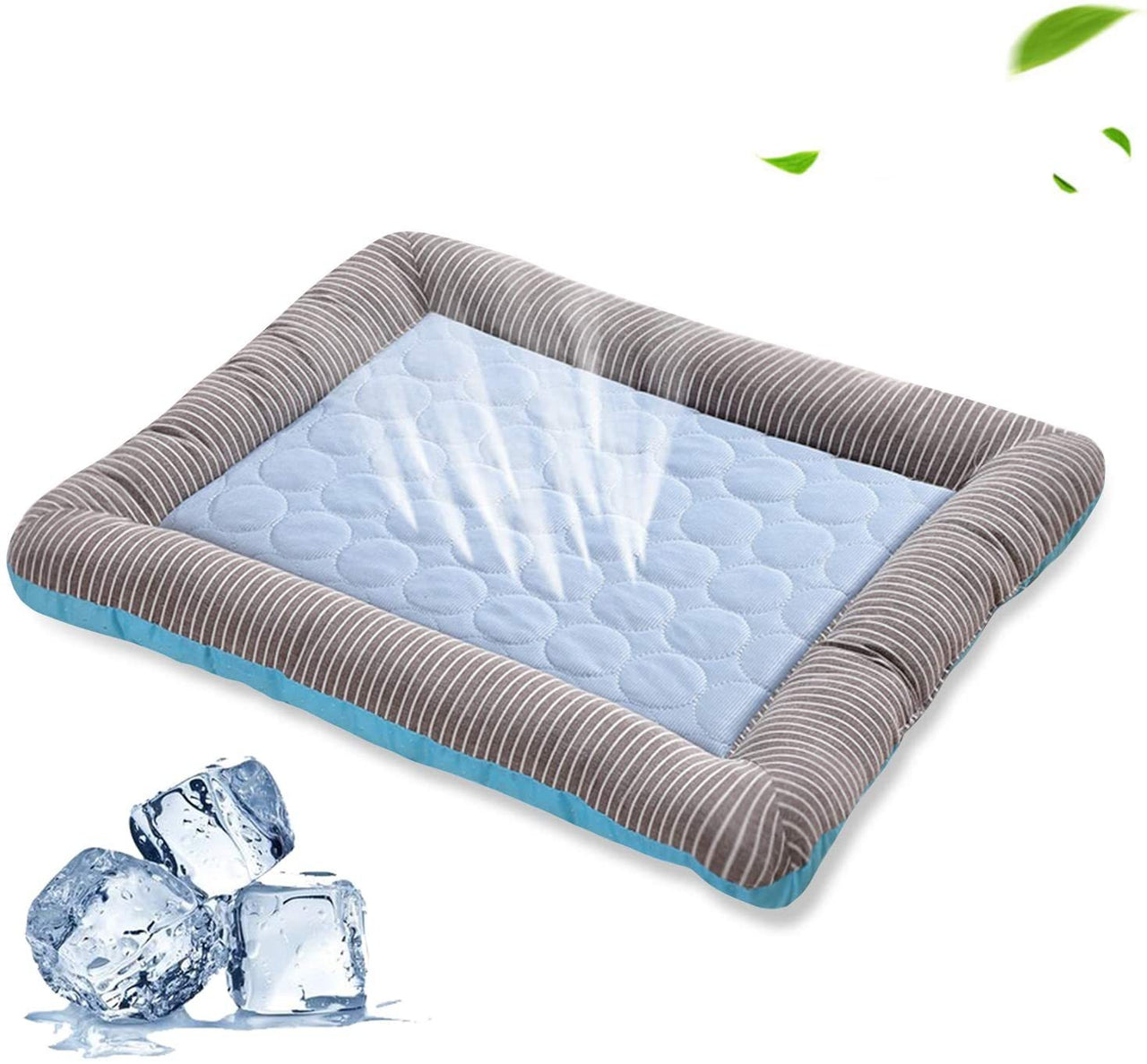 Pet Cooling Pad Bed For Dogs Cats Puppy Kitten Cool Mat Pet Blanket Ice Silk Material Soft For Summer Sleeping Blue Breathable