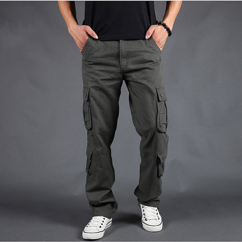 Outdoor Overalls Men's Loose Large Size Multi Pocket Trousers