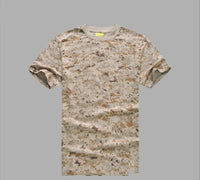 Thumbnail for Mesh Round Neck Foreign Military Camouflage T-shirt Military Fan Camouflage Short Sleeves