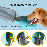 Thumbnail for 800ml Dogs Portable Water Bottle