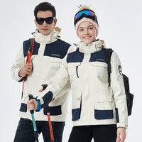 Thumbnail for Winter Men Ski Jacket Waterproof Windproof Breathable Warm Softshell Long Sleeved Coat