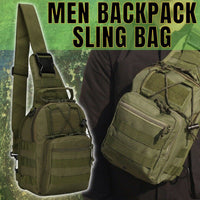 Thumbnail for Outdoor Tactical Sling Bag Military MOLLE Crossbody Pack Chest Shoulder Backpack