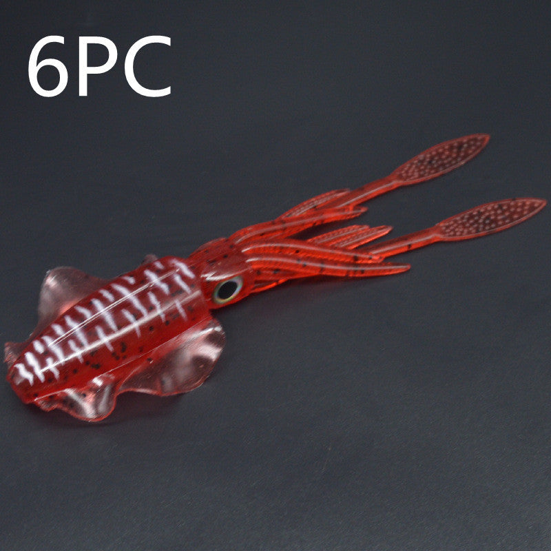 Squid Bait 15cm 20g Sea Fishing Boat Fishing Simulation Fake Bait Octopus Deep Sea Soft Bait Iron Plate Bait