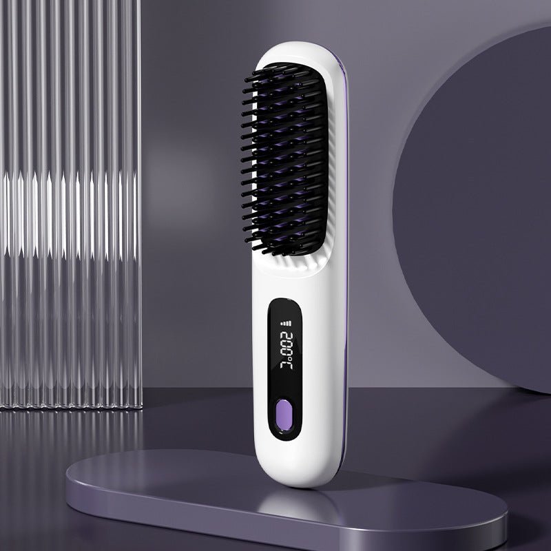 2 In 1 Wireless Hair Straightener Brush