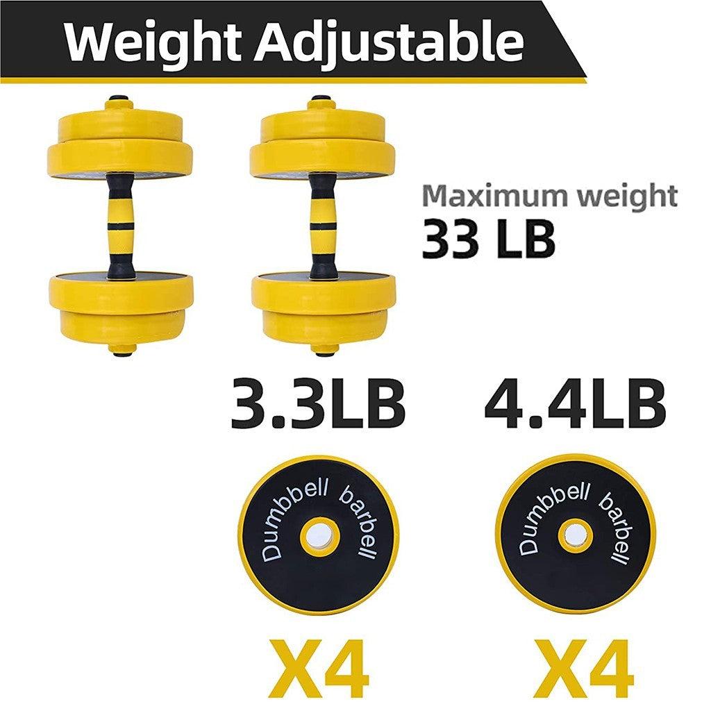 Adjustable Dumbbell Barbell Weight Pair, Free Weight, Multifunction, Home