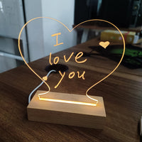 Thumbnail for Creative Note Board Creative Led Night Light USB Message Board Holiday Light With Pen Gift For Children Girlfriend Decoration Night Lamp