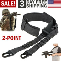 Thumbnail for Tactical Rifle Sling Gun Shoulder Strap 2 Point Hooks One Single Strap Hunting