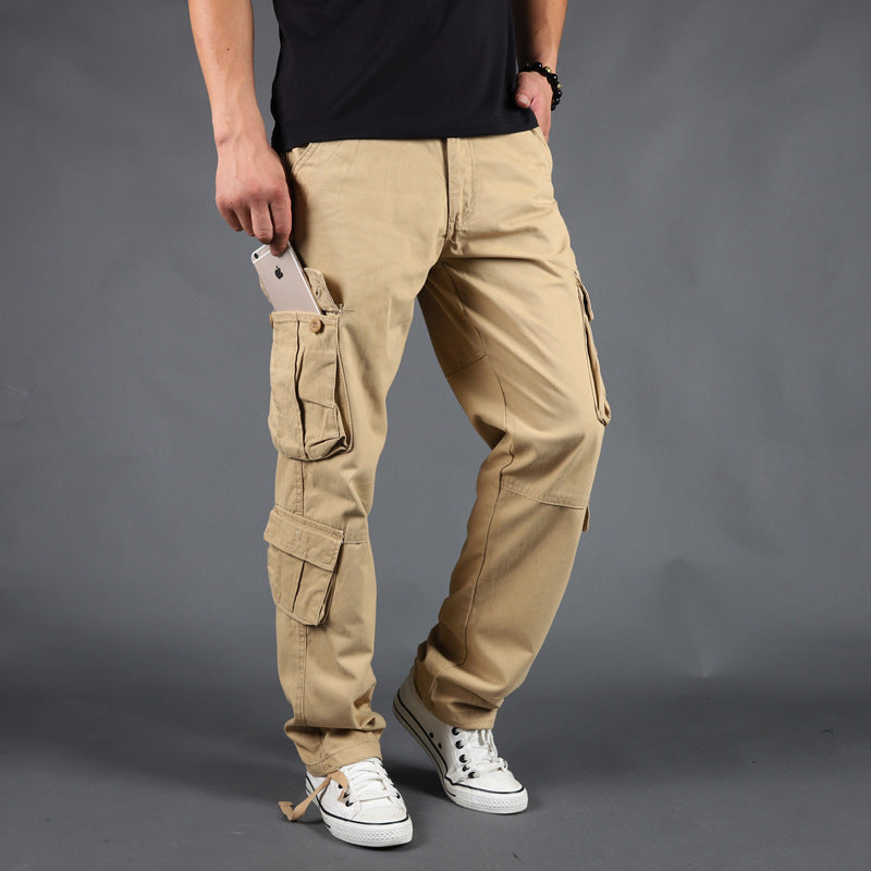 Outdoor Overalls Men's Loose Large Size Multi Pocket Trousers