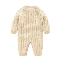 Thumbnail for Fashion Newborn Baby Fleece-lined Jumpsuit