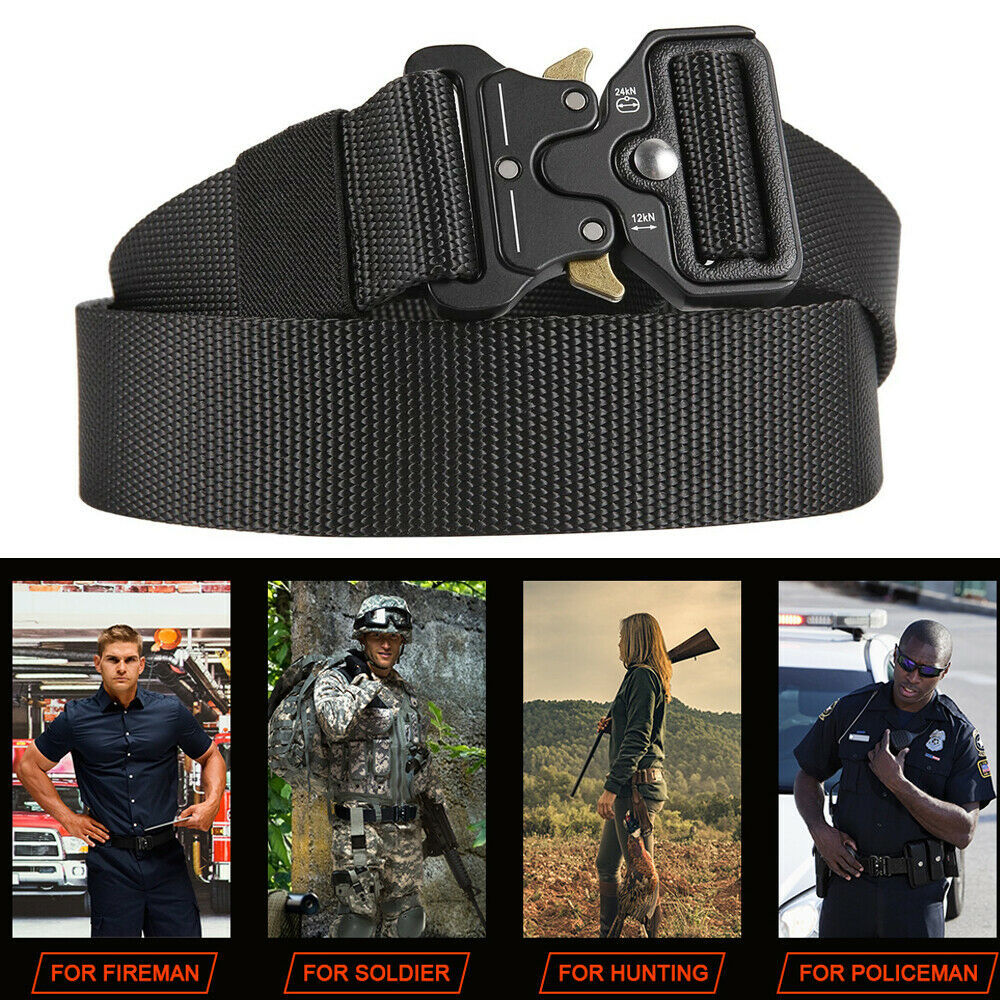 Military Tactical Belt Heavy Duty Security Guard Working Utility Nylon Waistband